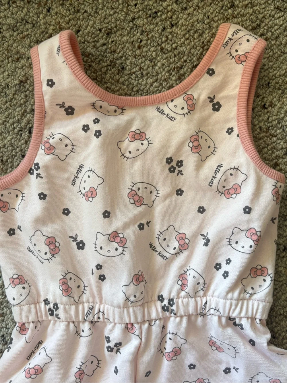 H&M- Sanrio Hello Kitty Light Pink Sleeveless Romper- size 7